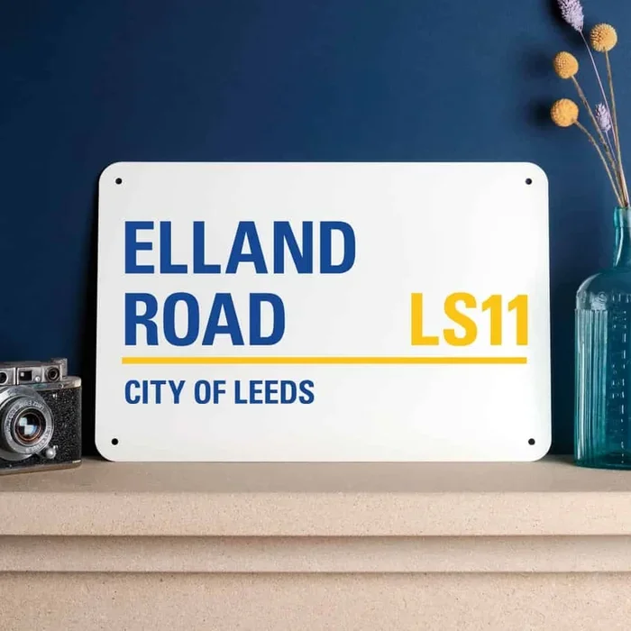 Leeds United Football Stadium Street Sign