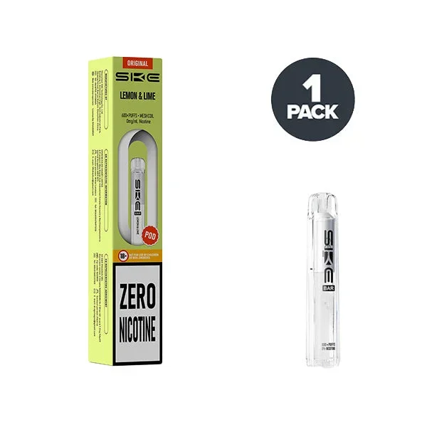 Lemon Lime SKE Bar 600 Zero Nicotine Prefilled Pods