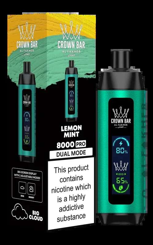 Lemon Mint Al Fakher Crown Bar PRO 8k