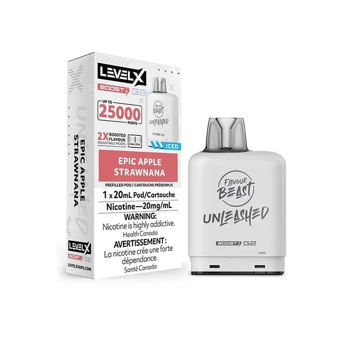 Level X FB Unleashed Boost G2 Pod – Epic Apple Strawnana Iced (ON)