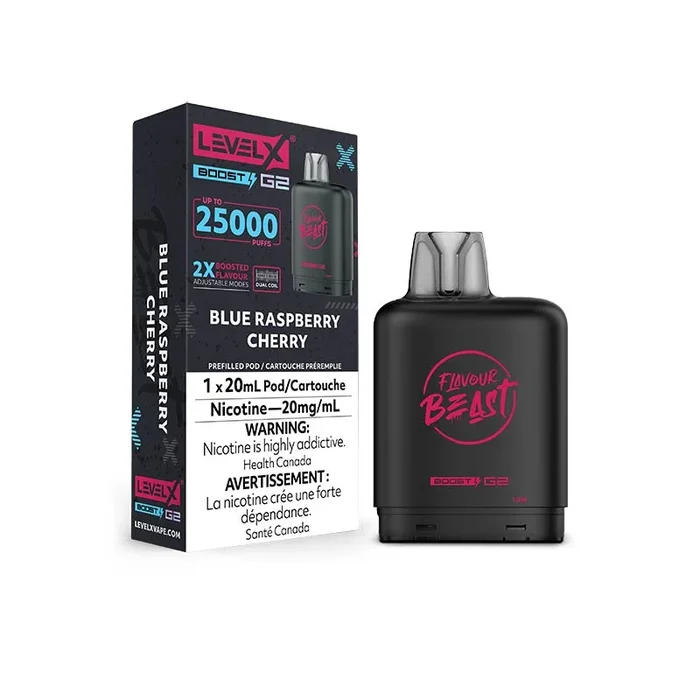 Level X Flavour Beast Boost G2 Pod – Blue Raspberry Cherry (ON)