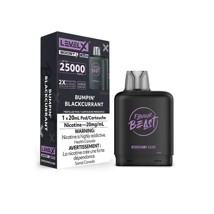 Level X Flavour Beast Boost G2 Pod – Bumpin’ Blackcurrant (ON)