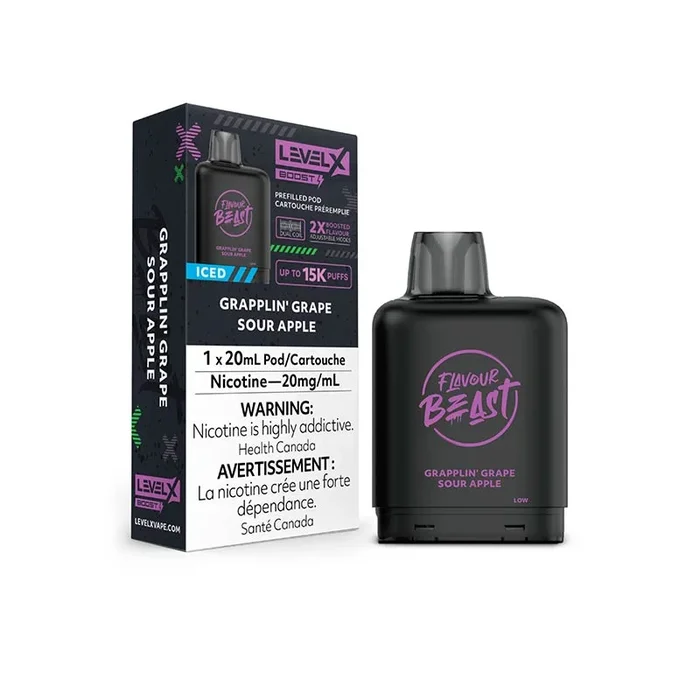Level X Flavour Beast Boost G2 Pod – Grapplin’ Grape Sour Apple Iced