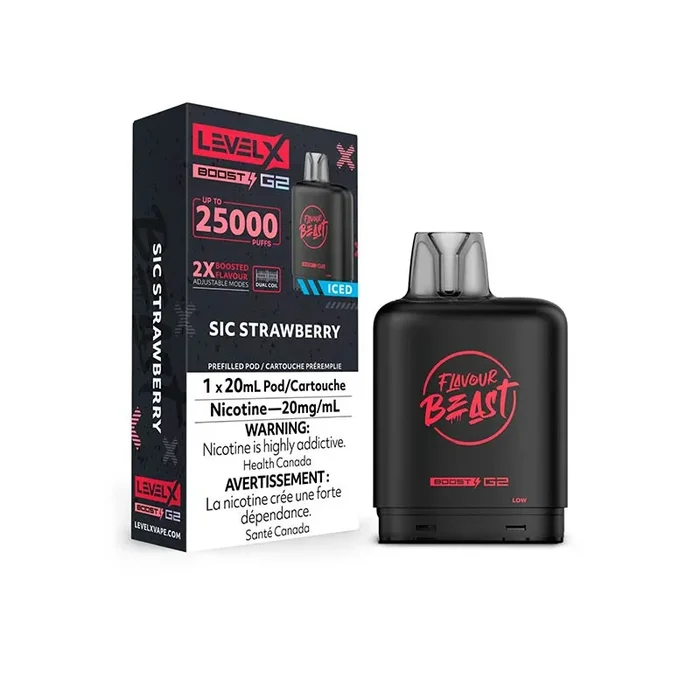 Level X Flavour Beast Boost G2 Pod – Sic Strawberry Iced