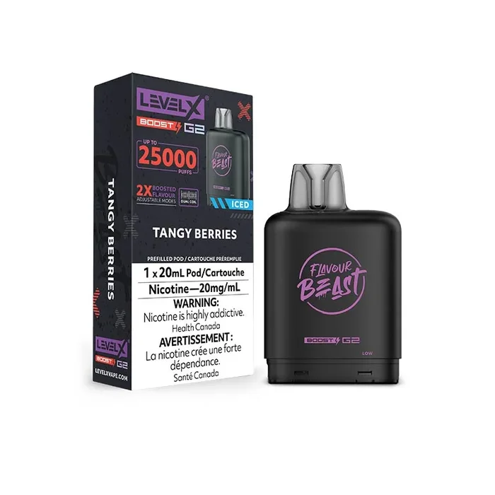 Level X Flavour Beast Boost G2 Pod – Tangy Berries Iced