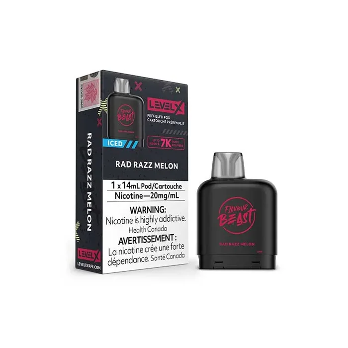 Level X Flavour Beast Pod – Rad Razz Melon Iced