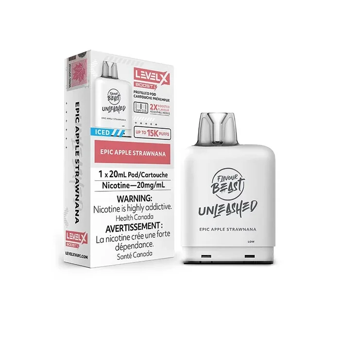 Level X Flavour Beast Unleashed Boost Pod 15K – Epic Apple Strawnana Iced