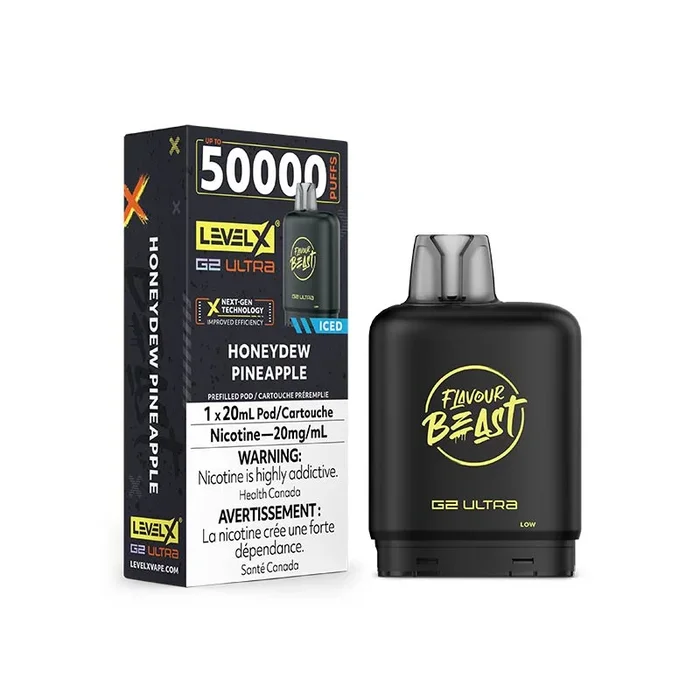 Level X G2 Ultra Pod – Flavour Beast – Honeydew Pineapple Iced (MB)