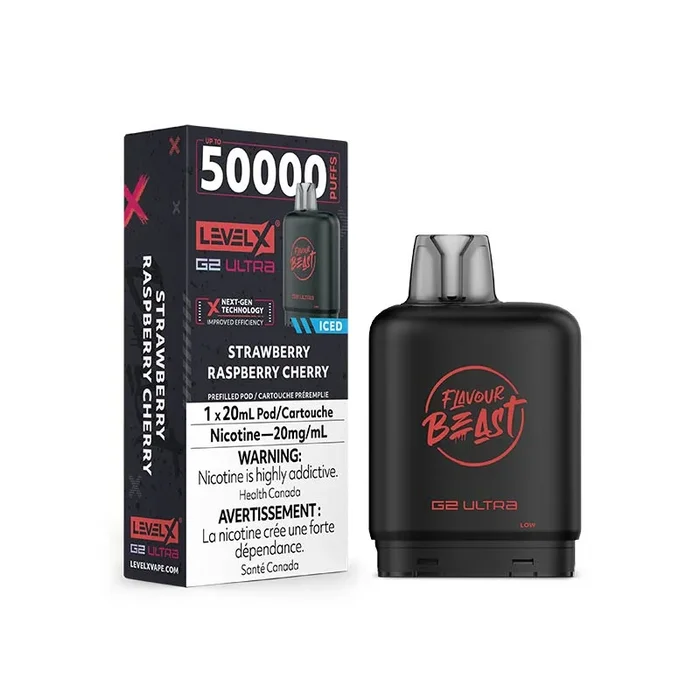 Level X G2 Ultra Pod – Flavour Beast – Strawberry Raspberry Cherry Iced (AB)