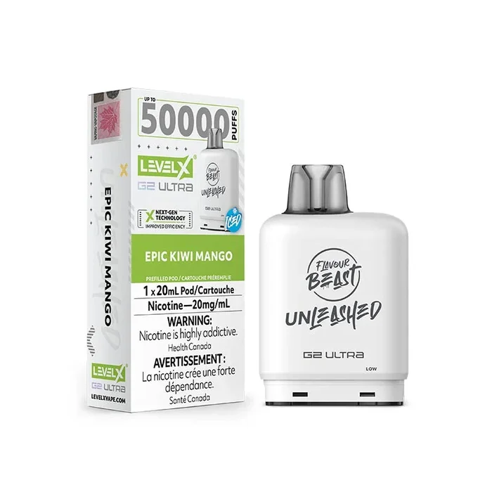 Level X G2 Ultra Pod – Unleashed – Epic Kiwi Mango Iced (ON)