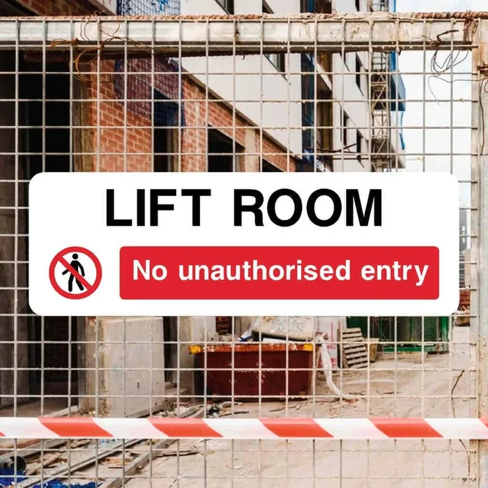 Lift Room No Entry Sign