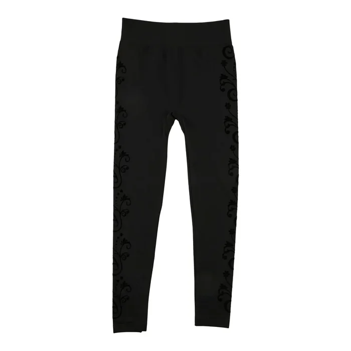 lily morgan Women’s Flocked High-Rise Leggings