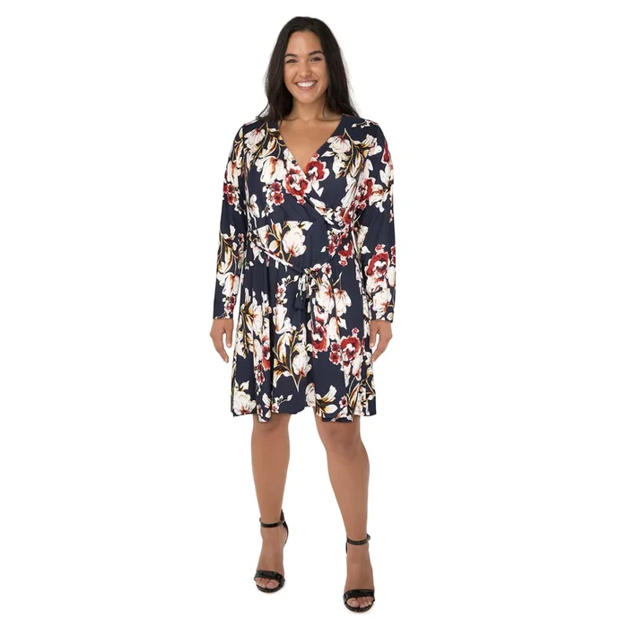 lily morgan Women’s Plus Faux Wrap Dress