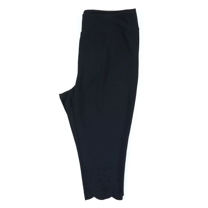 lily morgan Women’s Plus Laser Cut Capris