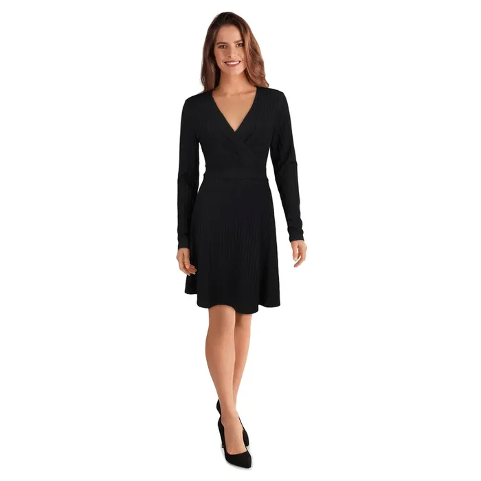 lily morgan Women’s Trendsetters Faux Wrap Dress