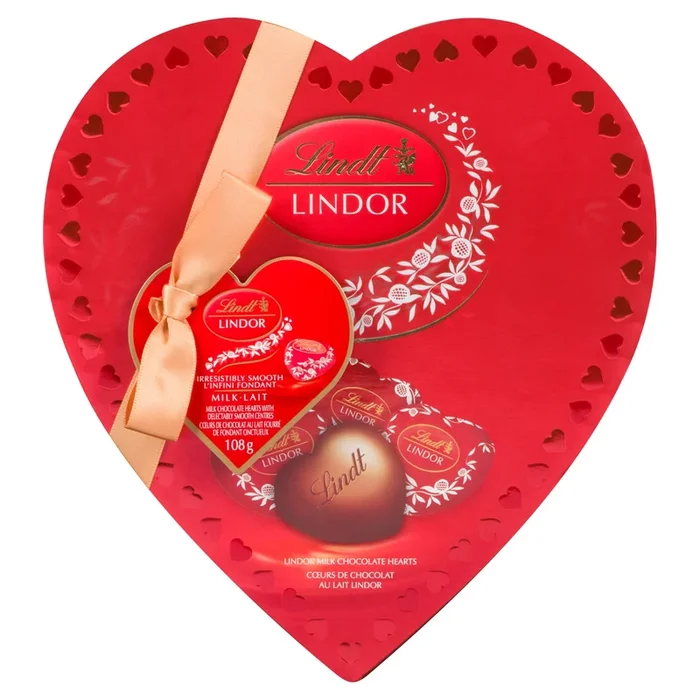 Lindt Lindor Milk Chocolate Hearts, 108 g