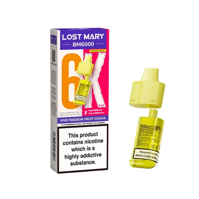 Lost Mary BM6000 Kiwi Passion Fruit Guava Refill Pod