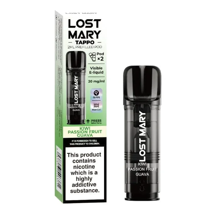 Lost Mary Tappo Prefilled Pod – Kiwi Passion Fruit Guava
