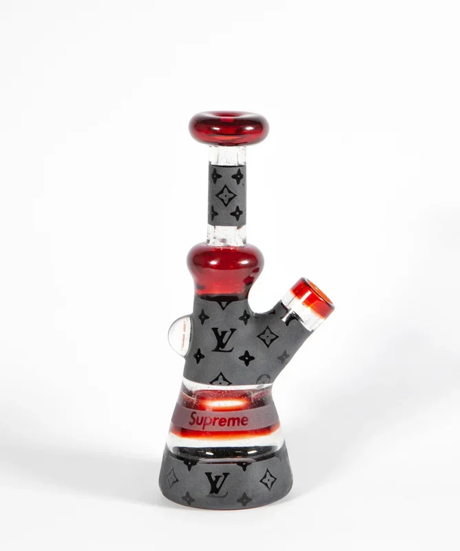 LV & Supreme Set By Crooks Glass – one of a kind art piece