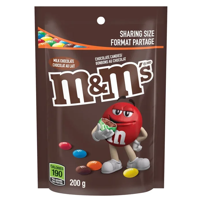 M&M’s Milk Chocolate Candies, 200-g