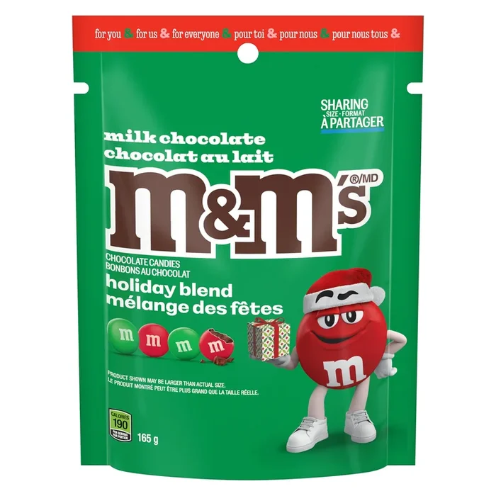 M&M’s Milk Chocolate Candies, Holiday Blend, 165 g