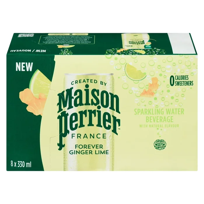 Maison Perrier Sparkling Water Forever Ginger Lime, 8-Pack, 330 ml