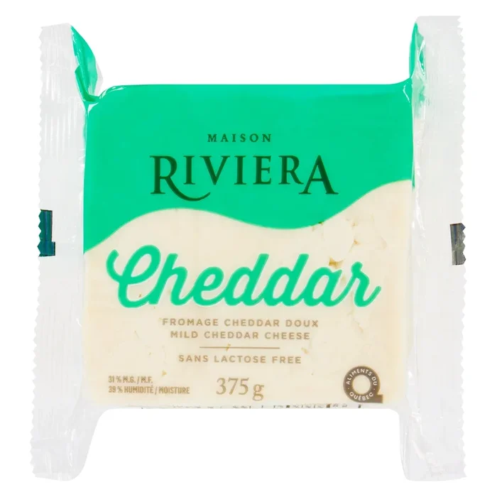 Maison Riviera Fromage Cheddar Doux 31 % M.G., 375-g