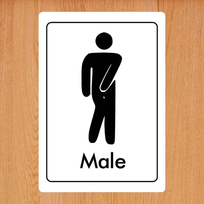 Male Toilet Door Sign v2