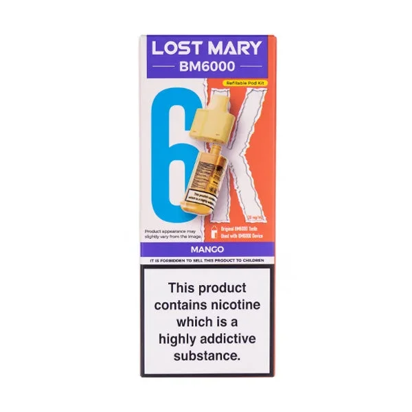 Mango BM6000 Prefilled Pod + Refill by Lost Mary