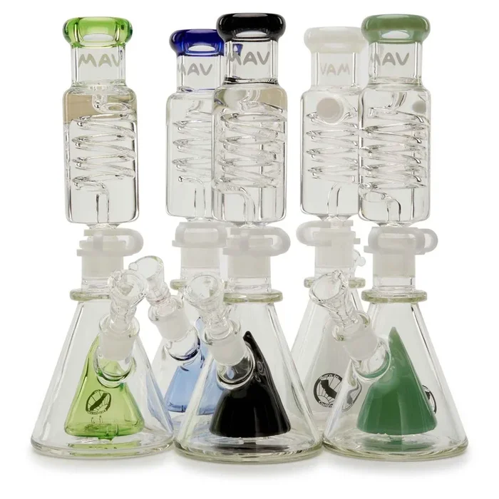 MAV Mini Slitted Pyramid Freezable Coil Beaker Water Pipe