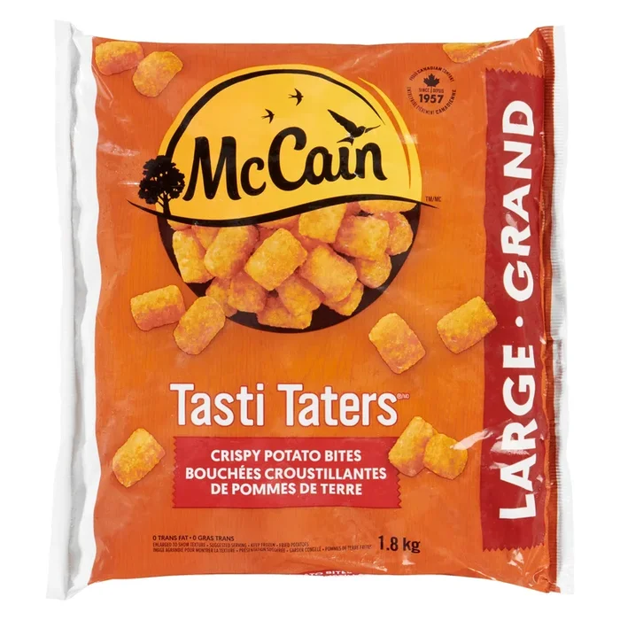 McCain Tasti Taters Crispy Potato Bites Family Pack, 1.8-kg