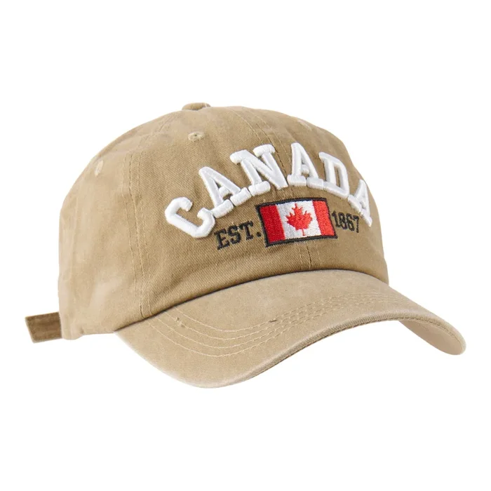 Men’s Canada Printed Fashion Cap, Assorted
