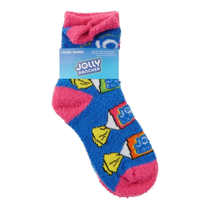 Mi-chaussettes douillettes de bonbons sous licence pour femmes, emb. de 3