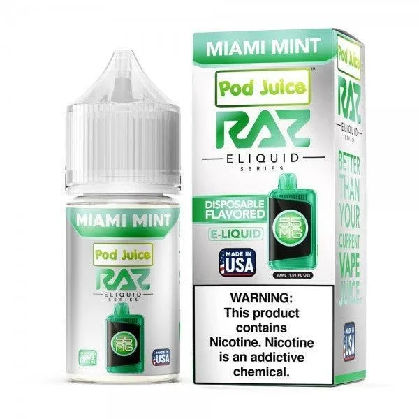 Miami Mint – POD Juice x RAZ Salt 30mL