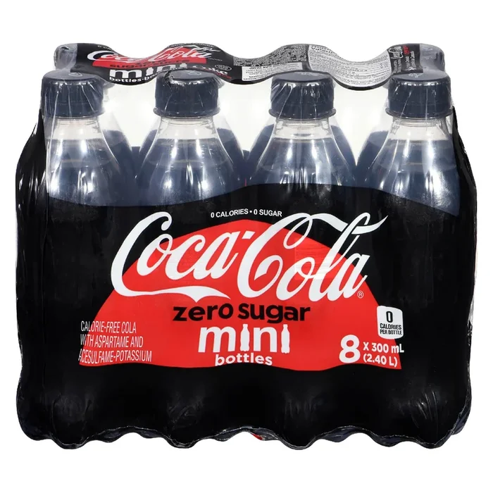 Mini bouteille de Coke Zero, 300 ml, emballage de 8