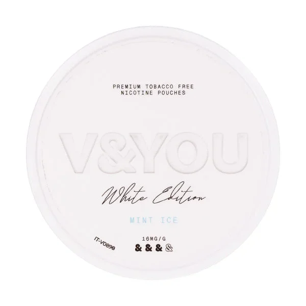 Mint Ice White Edition Nicotine Pouches by V&YOU