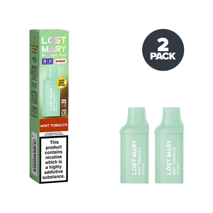 Mint Tobacco Lost Mary BM600 Prefilled Pods