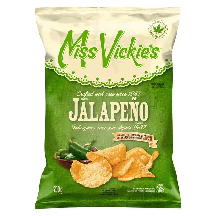 Miss Vickie’s Jalapeno Kettle Cooked Potato Chips, 200g