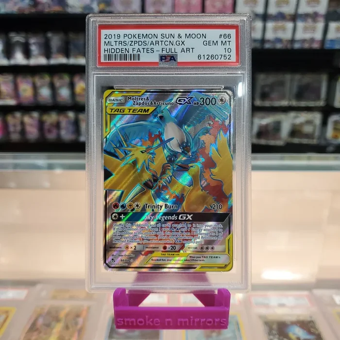 Moltres & Zapdos & Articuno GX (66/68) [Sun & Moon: Hidden Fates] PSA 10