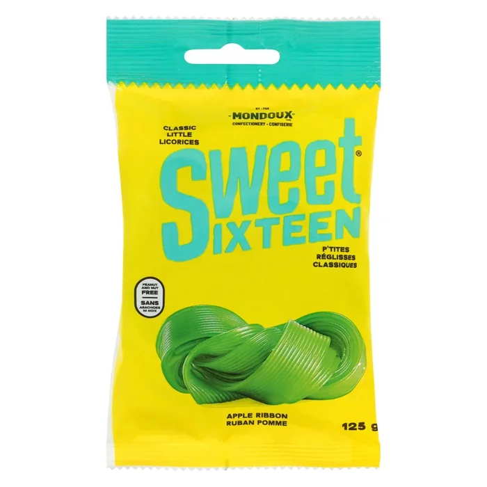 Mondoux Sweet Sixteen Classic Little Licorices Apple Ribbon, 125-g
