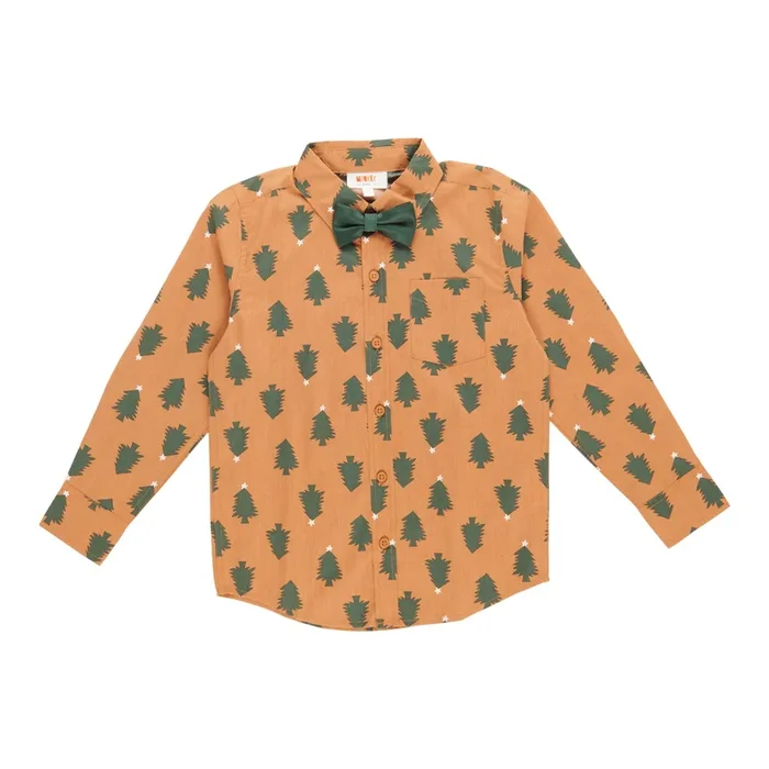 MONKEY BARS Boys’ North Country Printed Long Sleeve Bowtie Shirt