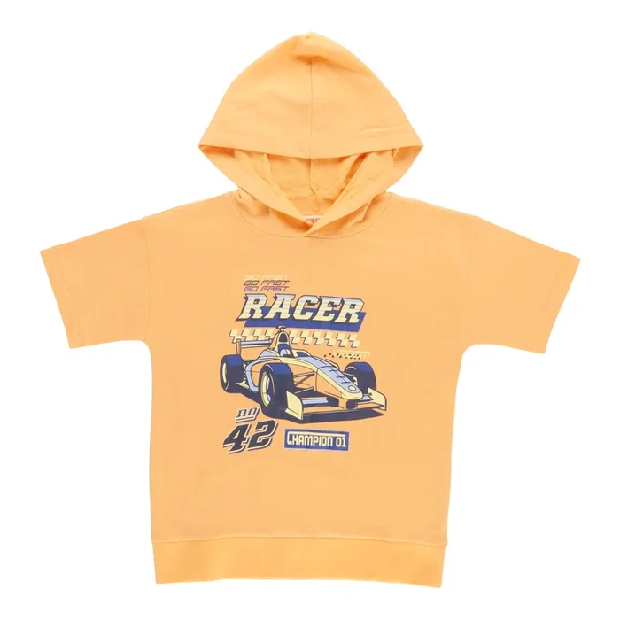 MONKEY BARS Toddler Boys’ Cool Waves Hooded Short Sleeve Top