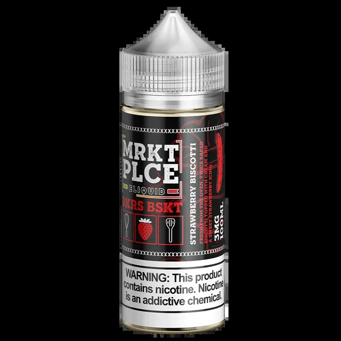 MRKTPLCE BKRS BSKT – Strawberry Biscotti – 100ML E-Liquid