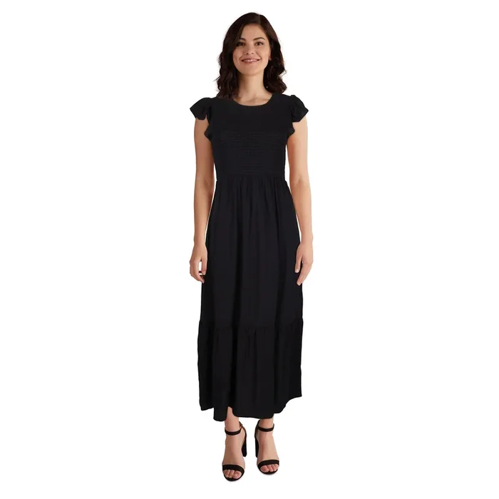 mySTYLE Women’s Flutter Sleeves Maxi Dress