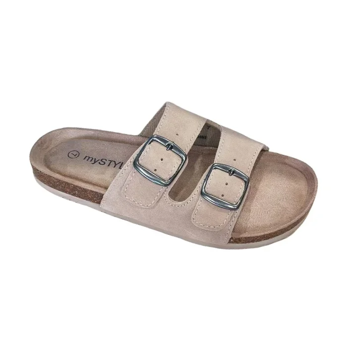 mySTYLE Women’s Footbed Sandals, Tan