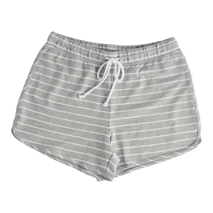 mySTYLE Women’s French Terry Printed Striped Shorts