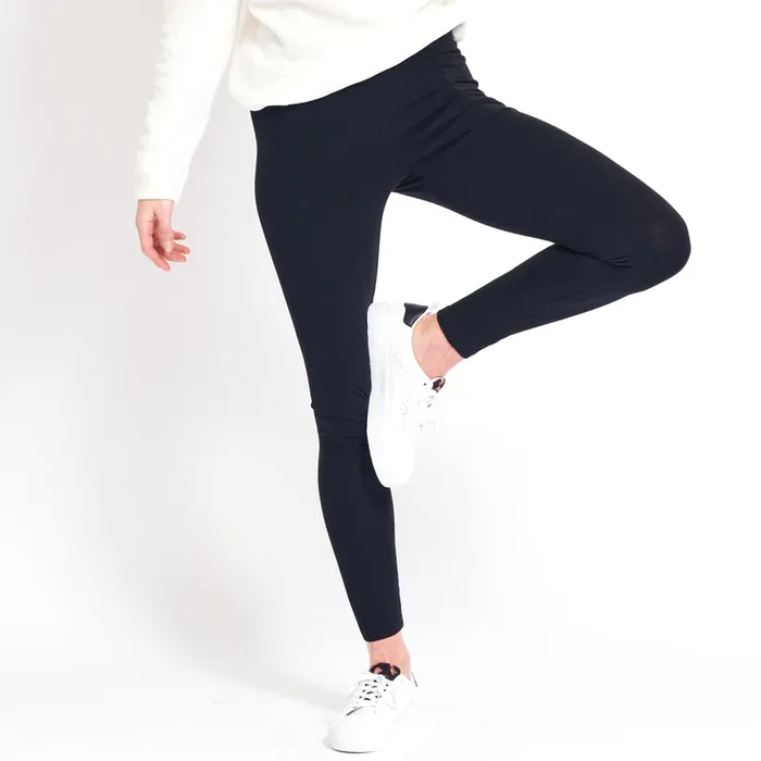 mySTYLE Women’s Leggings with Non-Slip Waistband, Black