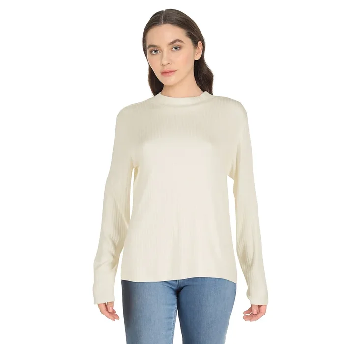 mySTYLE Women’s Mock-Neck Long Sleeve Top