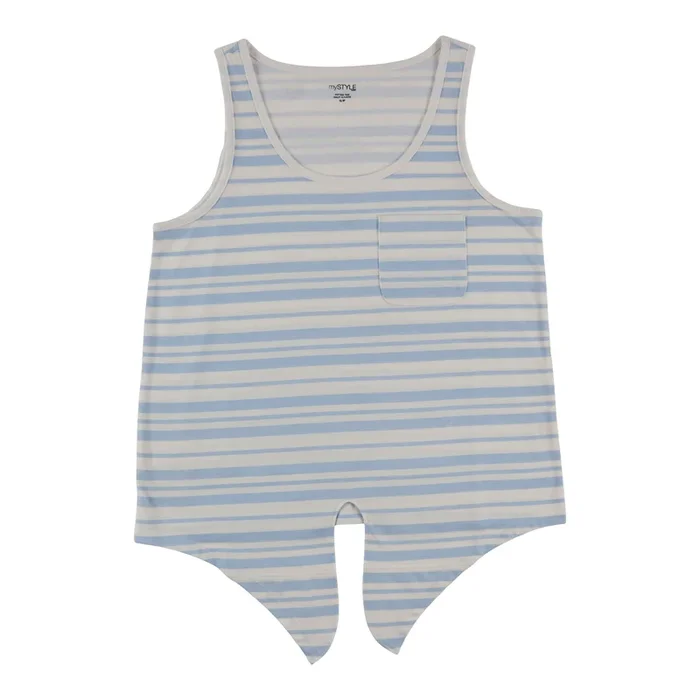 mySTYLE Women’s Mykonos Stripe Tie-Front Tank Top