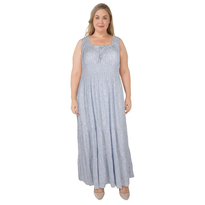 mySTYLE Women’s Plus Crinkle Maxi Dress